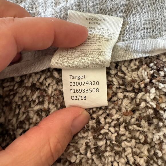 Cloud Island gray clouds muslin swaddle blanket HTF - Picture 5 of 6